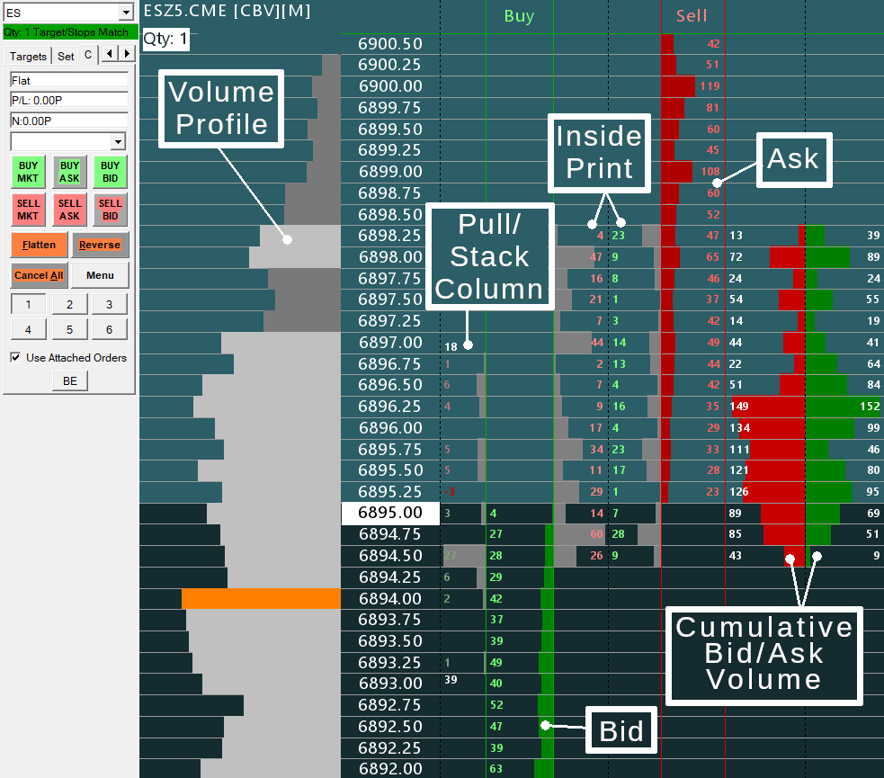 Depth of market (DOM) – My trading Template