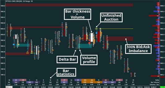 Delta Footprint, Russell, 10 ticks range bars